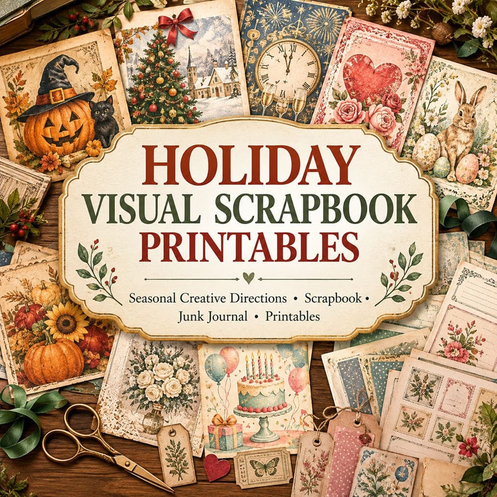 Holiday Visual Scrapbook Printables Review – 630 Prompts, 8 Holidays
