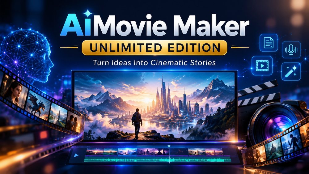 AiMovie Maker Unlimited Edition – Can One Line Of Text Really Become A Full Movie?