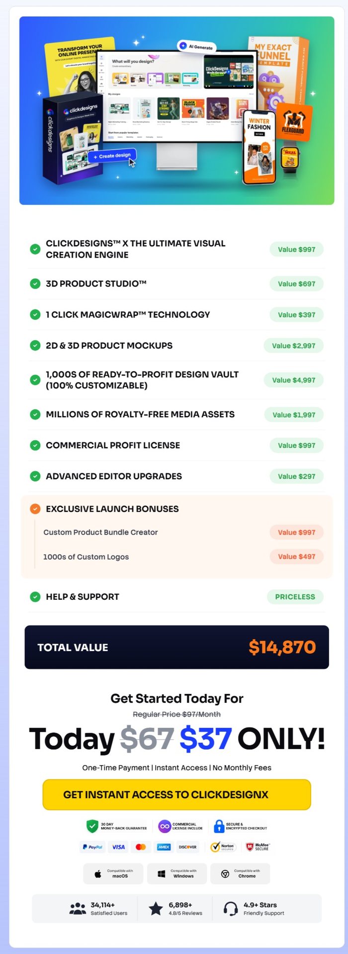ClickDesigns-X-price