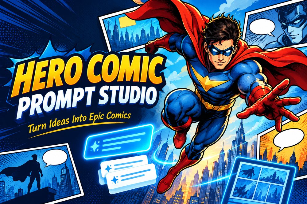 Hero Comic Prompt Studio – Can One Locked Hero Fill A Whole Etsy Shop?
