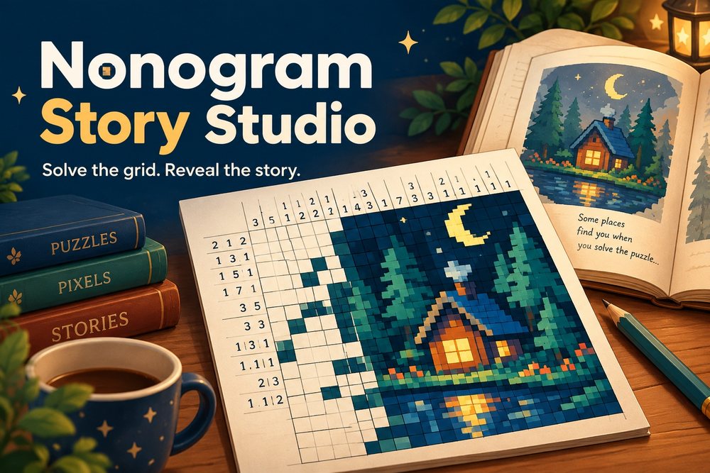 Nonogram Story Studio – Can A Puzzle Mystery Book Really Be Built In A Minute?