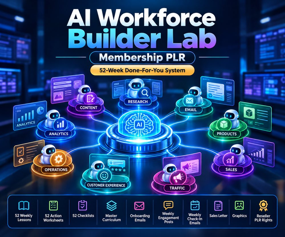 AI Workforce Builder Lab PLR: Launch a Year-Long AI Course Fast