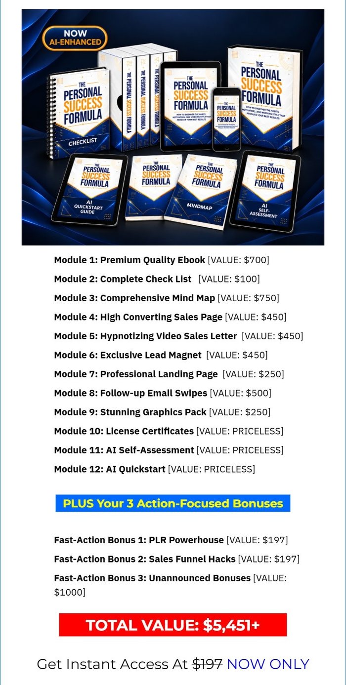 The-Personal-Success-Formula-PLR-price