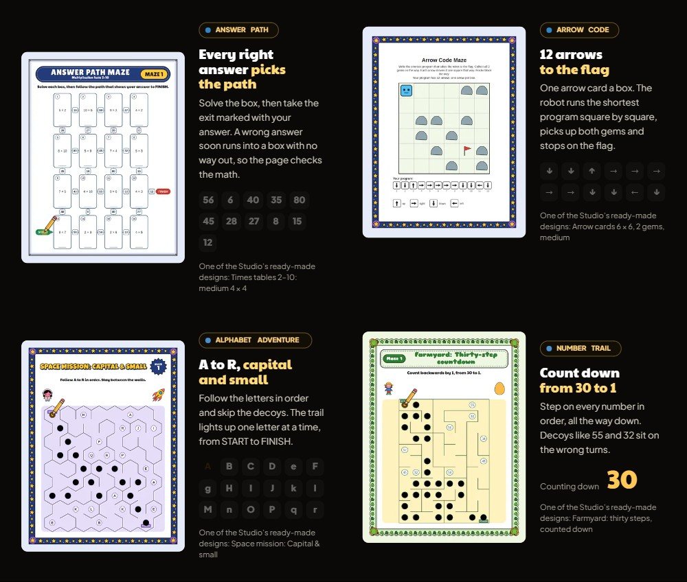 Zigzaggle-worksheets